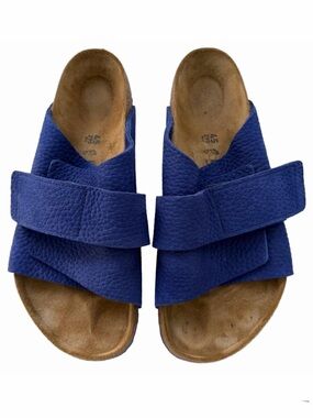 Birkenstock Kyoto Nubuck Leather Desert Buck Indigo Blue Sandals Size 45 US 12